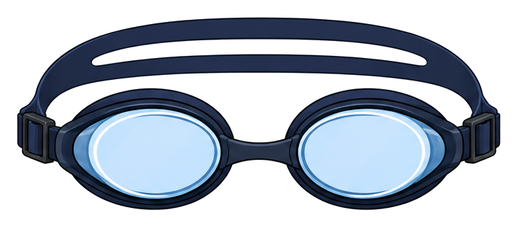 Schwimmbrille mit zwei einzelnen Augenkappen – im Wettkampf erlaubt